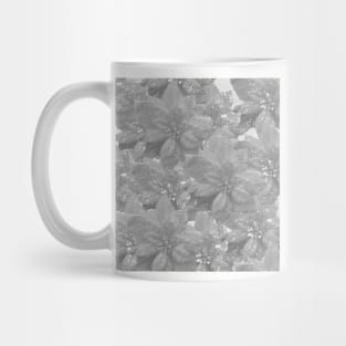 POINSETTIA WHITE TWINKLE SPARKLE PATTERN Mug